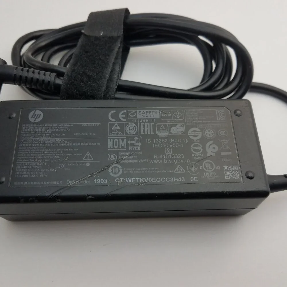 HP PPP009C - 65W 19.5V 3.33A 3.0mm Blue Connector AC Adapter